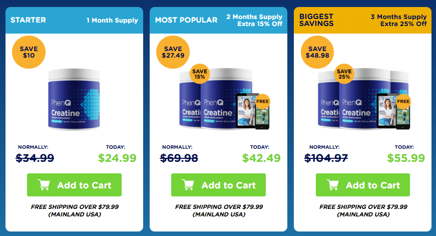 PhenQ Creatine Price
